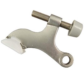 Adjustable Hinge Pin Stop with Foot Satin Nickel