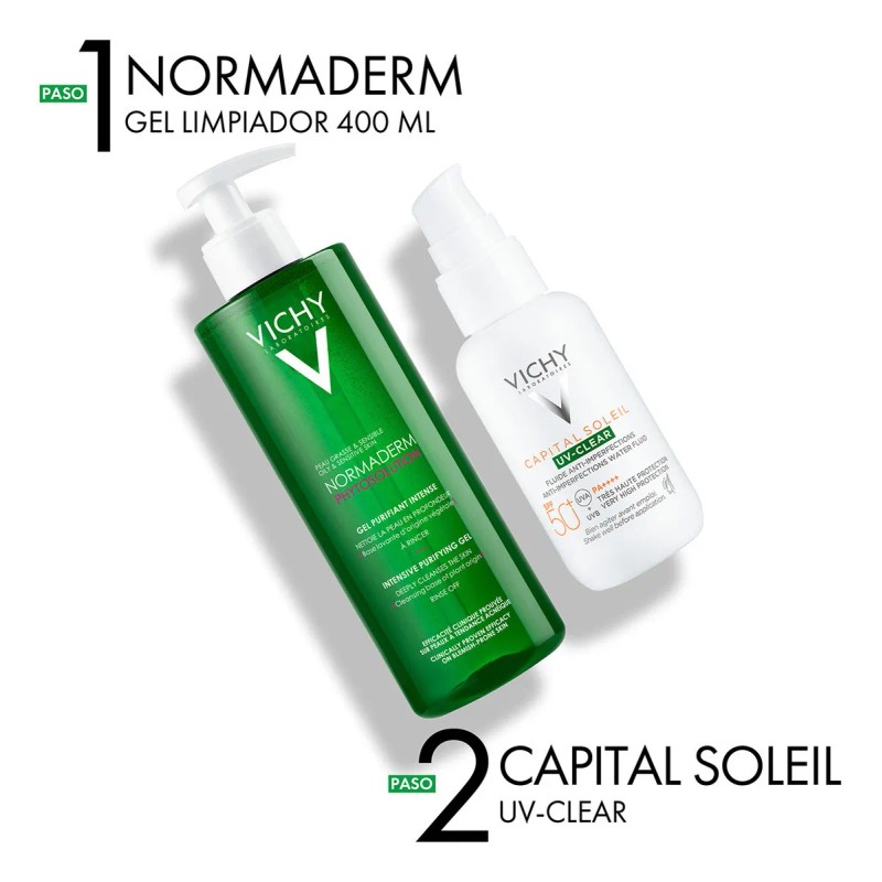 Kit Vichy Normaderm Para Piel Grasa Limpia y Protege -