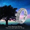 HUKKUN Tree of Life Fidget Ring Sterling Silver Tree of