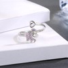 zaxsj Sterling Silver Cat/Pug/Elephant/Panda/Axolotl/Unicorn/Cow Rings : Adjustable Cute Animal Hypoallergenic
