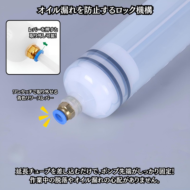 Charmoon オイルサクションガン 手動 200ml オイル交換 ポンプ チェンジャー シリンジ 注射器 ガソリン