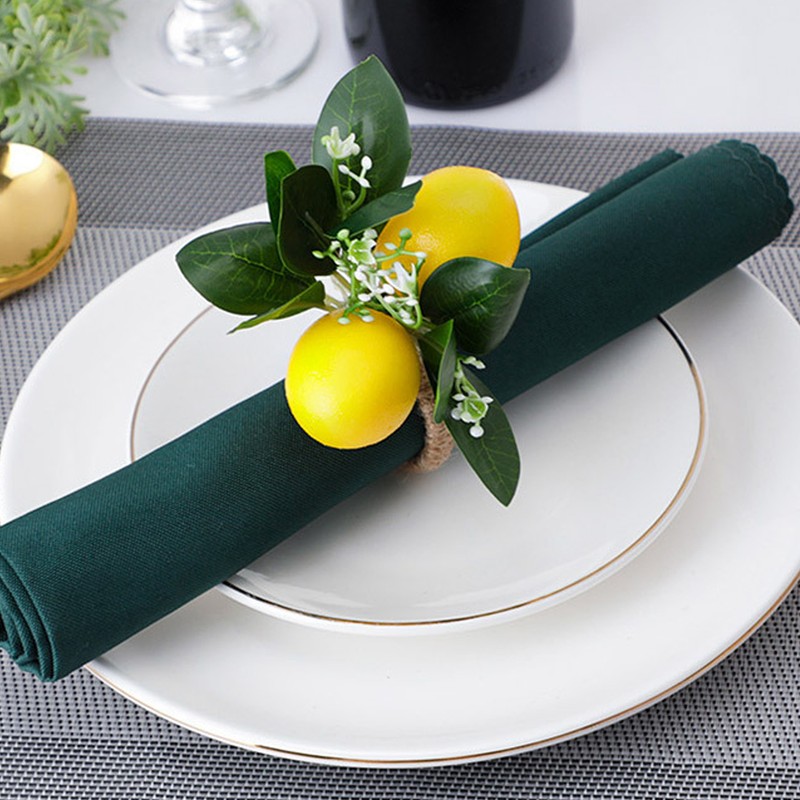 Simulation Lemon Napkin Ring Napkin Ring Holder Furniture Restaurant Table