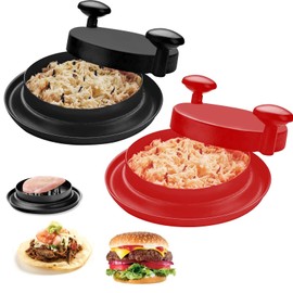 HäHnchen Shredder, Eiflayn 2 StüCk Zerkleinerer, Fleischzerkleinerer Mit Griffen Und Rutschfestem Boden, Shred Machine FüR Pulled Pork Chicken Beef Food(Rot, Schwarz)