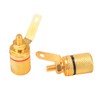 RuiLing 4-Pack 4mm Banana Jack Binding Post Gold Plated Female