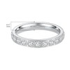 AROWRO 3 mm Women's Titanium Eternity Ring Cubic Zirconia Engagement