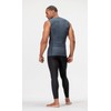 DEVOPS 3 Pack Men's Athletic Compression Shirts Sleeveless (Medium, Black/Charcoal/White)