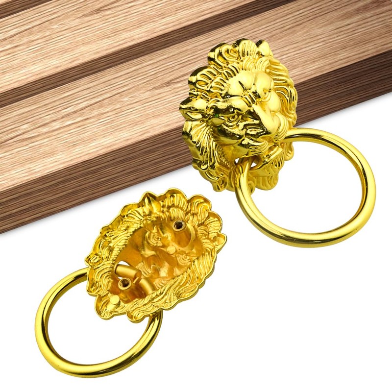 WMYCONGCONG 6Pcs 3.58 x 2.04 Inch Lion Head Drawer Pull