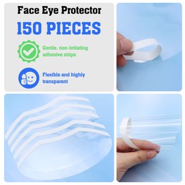 VEGCOO 150 Pcs Shower Face Eye Protector Shield, Shower Face Eye Protector for Eyelash Extensions, Microblading, Cataract Surgery