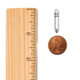 Inspired Silver - Petite Bullet - Silver Dangle Earrings for Women - Unique Charm Earrings French Hook Drop - Women's Dangly Earrings Jewelry Gift