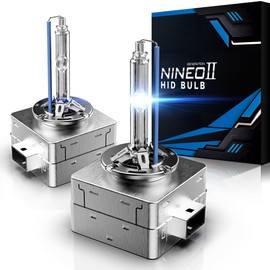 NINEO D3S HID Bulbs, 6000K Cool White, 35W High/Low Beam D3S Xenon Bulb 42302 42403 66340 Replacement Bulbs, Pack of 2