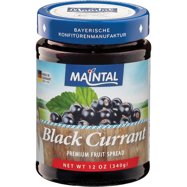 Maintal Black Currant Premium Fruit Spread, 12 Ounce