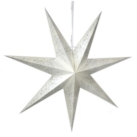DARO DEKO Star Illuminated for Hanging with E14 Socket Cream Pink Glitter 75 cm