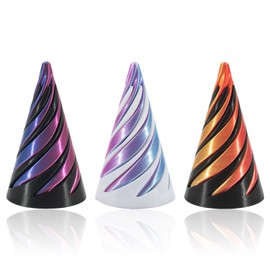 3 Pcs Spiral Cone Fidget Toy,3d Printed Fidget Toys,Impossible Pyramid,Triangle Desktop Mini Pass Through Passthrough Quackey Sculpture Twisty cones,for Children and Adolescents to Relieve Stress