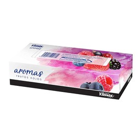 Kleenex Pañuelos Faciales, Paquete Con 90 Piezas De Doble Hoja, Aroma De Frutos Rojos