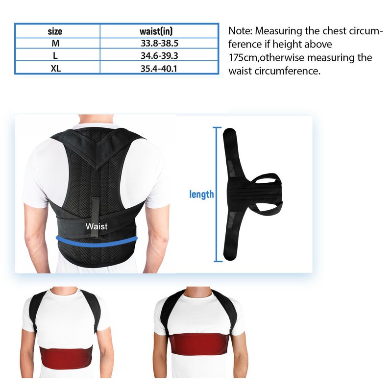 Posture Corrector for Men Women Back Brace Adjustable Straps Shoulder