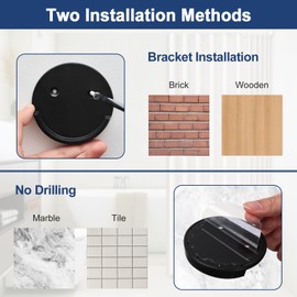 Shower Curtain Rod With Holders, 42 to 115 inch Tension Shower Curtain Rod No Drilling Adjustable Black Shower Rods