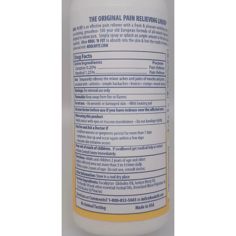 Kool N FIt Pain Fluid (4 -Ounce)