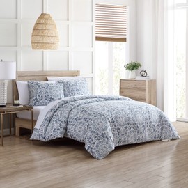 Stone Cottage Caldecott Cover Set, King Duvet, Blue