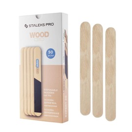 STALEKS PRO PapmAm Expert 20 Disposable Straight Wooden File Base, Pack of 50