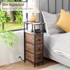 LOAKEKEL Narrow End Tables Living Room Set of 2 with