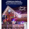Icicle Outdoor Christmas Lights,460LED 17.5M/57ft Christmas Decorations Lights Plug in,Cool