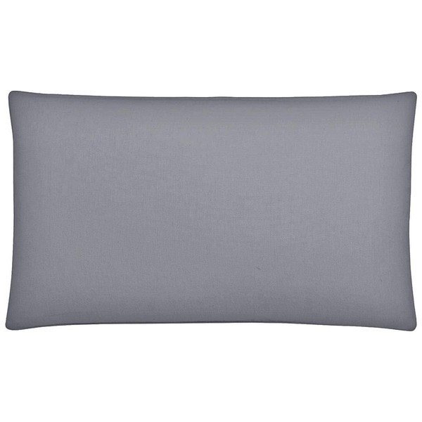 AmigoZone Plain Pollycotton Cot Bed Pillow Pair Cases (Grey)