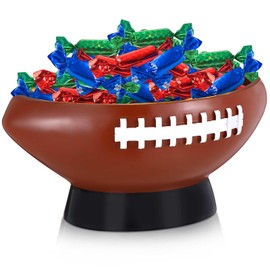 Reallnaive Football Snack Bowls Reusable Resin Football Party Bowl Football Bowl for Football Game Birthday Party Decorations Football Tailgate Dinner Sports Event