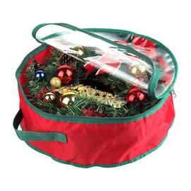 Wreath Storage Bag, Waterproof Christmas Wreath Storage Bag, Tear-Resistant Storage Bag for Christmas Garland Wreath, (2 Pieces 40 x 40 x 15 cm)