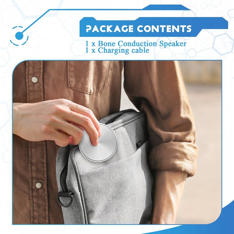Clickinline Portable Compatible Bone Conduction Speaker Stereo Sound Bluetooth Speaker