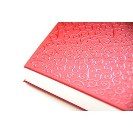Castle Pattern with Pockets, 7.1 x 4.7 inches (180 x 120 mm), 40 Pockets, 1 Book (Red)