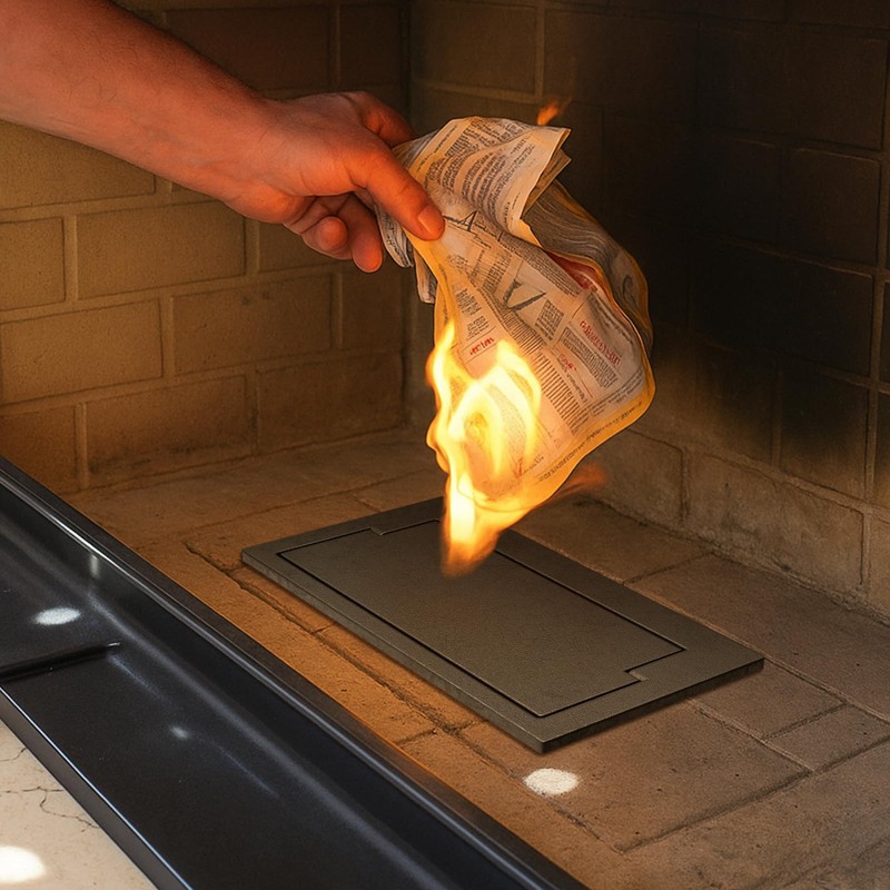Glosaie Fireplace Ash Dump Door, Fireplace Cover for Ash Cleanup,