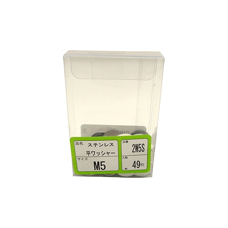 WAKAI M5 2W5S Stainless Steel Flat Washers, 49 Pieces