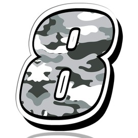 Biomar Labs® N 238 Race Number Car Moto Vinyl Sticker Grey Camouflage Motorcycle Motocross Motorsport Racing Number Tuning 8
