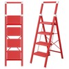 4 Step Ladder, DIAMONDFORGE Folding Step Stool with Wide Anti-Slip