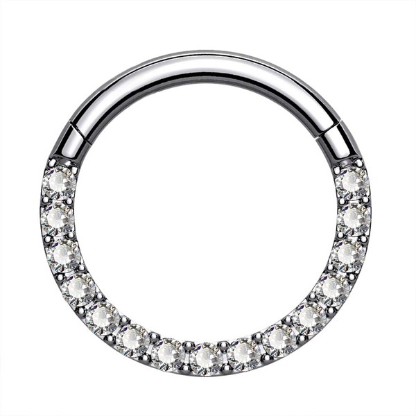 OUFER Titanium Daith Earring Hoop Solid G23 Cartilage Tragus Helix