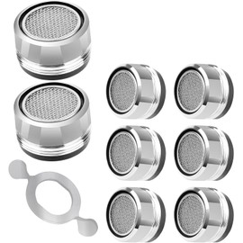 App Life M24 Flow Regulator for Bathroom and Kitchen Sink - 6 Filters Made of Stainless Steel and ABS with Seals and Chrome Plated Key, Silver