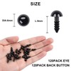 UPINS 120PCS Plastic Safety Crochet Eyes Bulk with 120PCS Washers