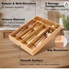 Bamboo Cutlery Drawer Organizer for Tableware – Natural Bamboo Storage