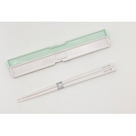 OSK HS-18 Flatware Set, Bundo, Slim Chopsticks and Case Set, 7.1 inches (18 cm), Made in Japan, Dishwasher Safe, Antibacterial, Cute, Stylish, Unisex, Adults, Children, Students