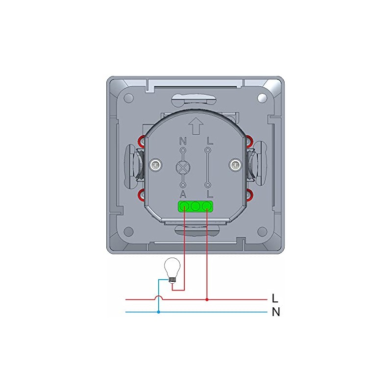 Milos Motion Sensor 160° Flush-Mounted 2-Wire 250 V Replaces a