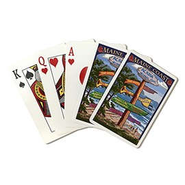 Acadia National Park, Maine - Destinations Sign (Playing Card Deck - 52 Card Poker Size with Jokers)