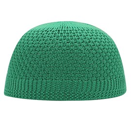 TheKufi® Light Green Open-Weave Nylon Stretchy Soft and Comfortable Kufi Hat Skull Cap Beanie (as1, Alpha, x_l)