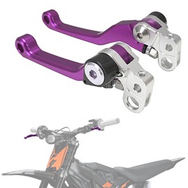 IUVWISN Electric Dirt Bike Brake Lever CNC for Surron LBX, Foldable Levers Adjustable for Sur Ron Light Bee X Purple