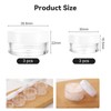 Coptiner 6Pcs Empty Plastic Cosmetic Jars with White Lids,Mini Travel
