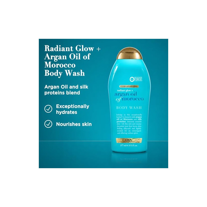 OGX, Body Wash Extra Hidratante de Aceite de Argán de