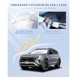 Portable Windshield Sunshade Umbrella Custom Fit for Toyota Venza 2021-2024 2025, 2 in1 Ice Crystal Durable Compact Shade Umbrella UPF50+ UV Front Window Heat Insulation Protection Outdoor Camping