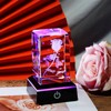 Crystal Engraved 3D Rose with I Love You Keepsake with