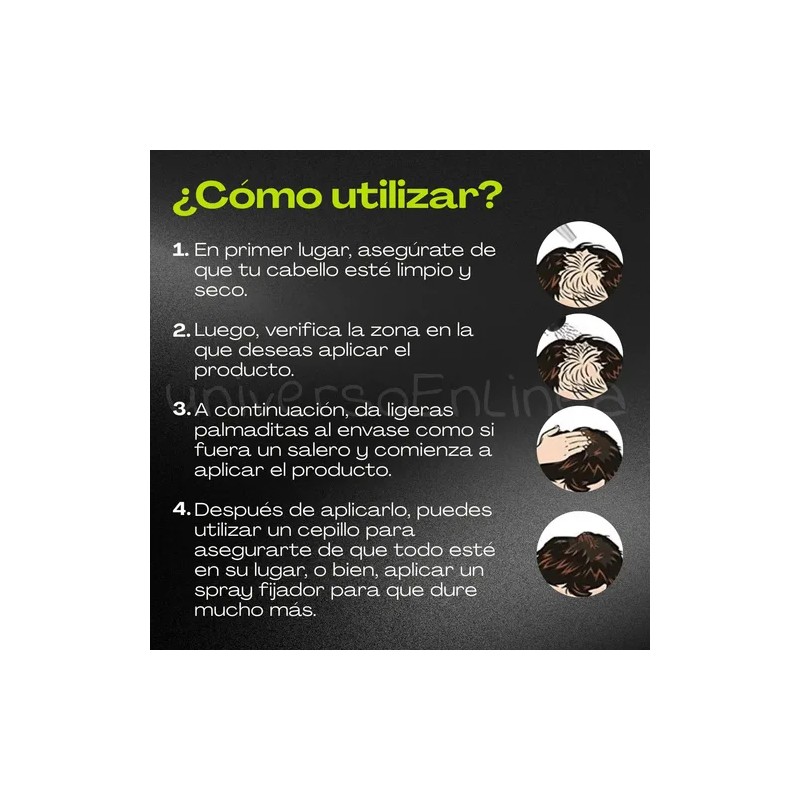 Sustituto Cabello Micro Fibras Naturales Capilares Keratina