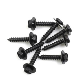 X AUTOHAUX 8pcs 6 x 35mm Stainless Steel Black Screw for Car Fender Bumper