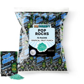 Pop Rocks Tropical Fruit Punch Bulk (0.33oz) - 72 Pack of Tropical Fruitpunch Flavored Poprocks - Retro Crackling Rock Candy - By Dr. Variety